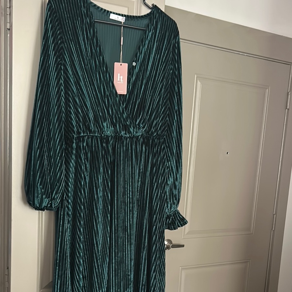 HT Teal Long Sleeve Dress